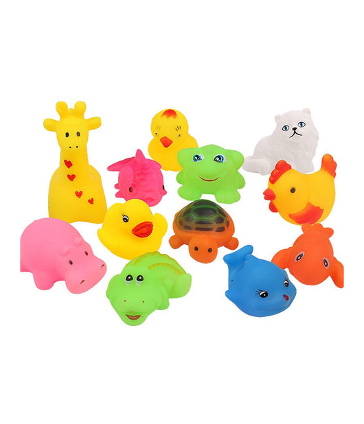 Set 6 Animali Animaletti Gommosi Pecora Giraffa Mucca Cavallo Prima Infanzia         