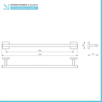 Set accessori a muro 6 pezzi in acciaio cromato e viti incluse Easy 