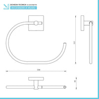 Set accessori a muro 6 pezzi in acciaio cromato e viti incluse Easy 