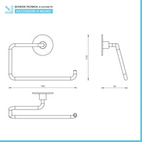 Set accessori a muro 6 pezzi in acciaio cromato e viti incluse Idea 