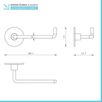 Set accessori a muro 6 pezzi in acciaio cromato e viti incluse Idea 