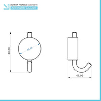 Set accessori a muro 6 pezzi in acciaio cromato e viti incluse Plaza 