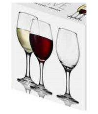 Set 6 Pz Calici Bicchieri Bicchiere Vino Maldive 251cc Vetro Trasparente 570278         