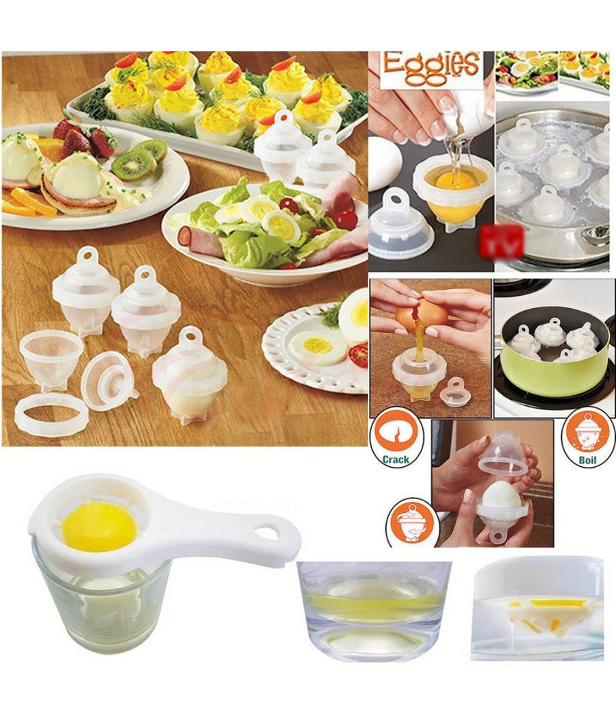 Set 6 Pz Cucinare E Bollire Uovo Sodo Alla Coque Rompe Bolle Cucina Uova         