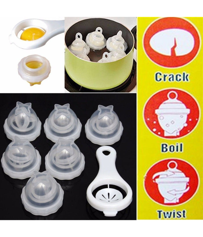 Set 6 Pz Cucinare E Bollire Uovo Sodo Alla Coque Rompe Bolle Cucina Uova         