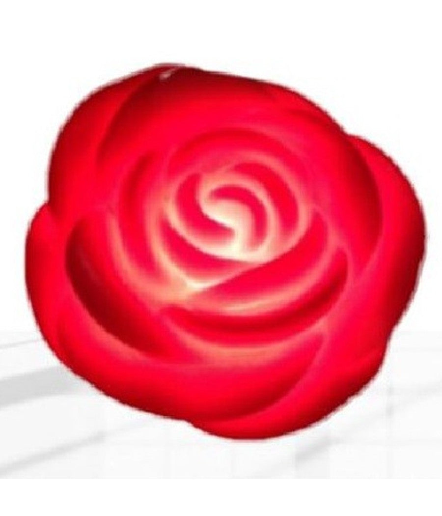 Set 6 Pz Rosa Rose In Plastica Luminoso Decorazione Luce San Valentino 6cm 84932         