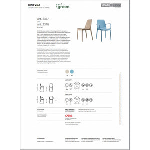 SET 6 SEDIE GINEVRA GO GREEN TECNOPOLIMERO RICICLATO SCAB DESIGN - Avio 63