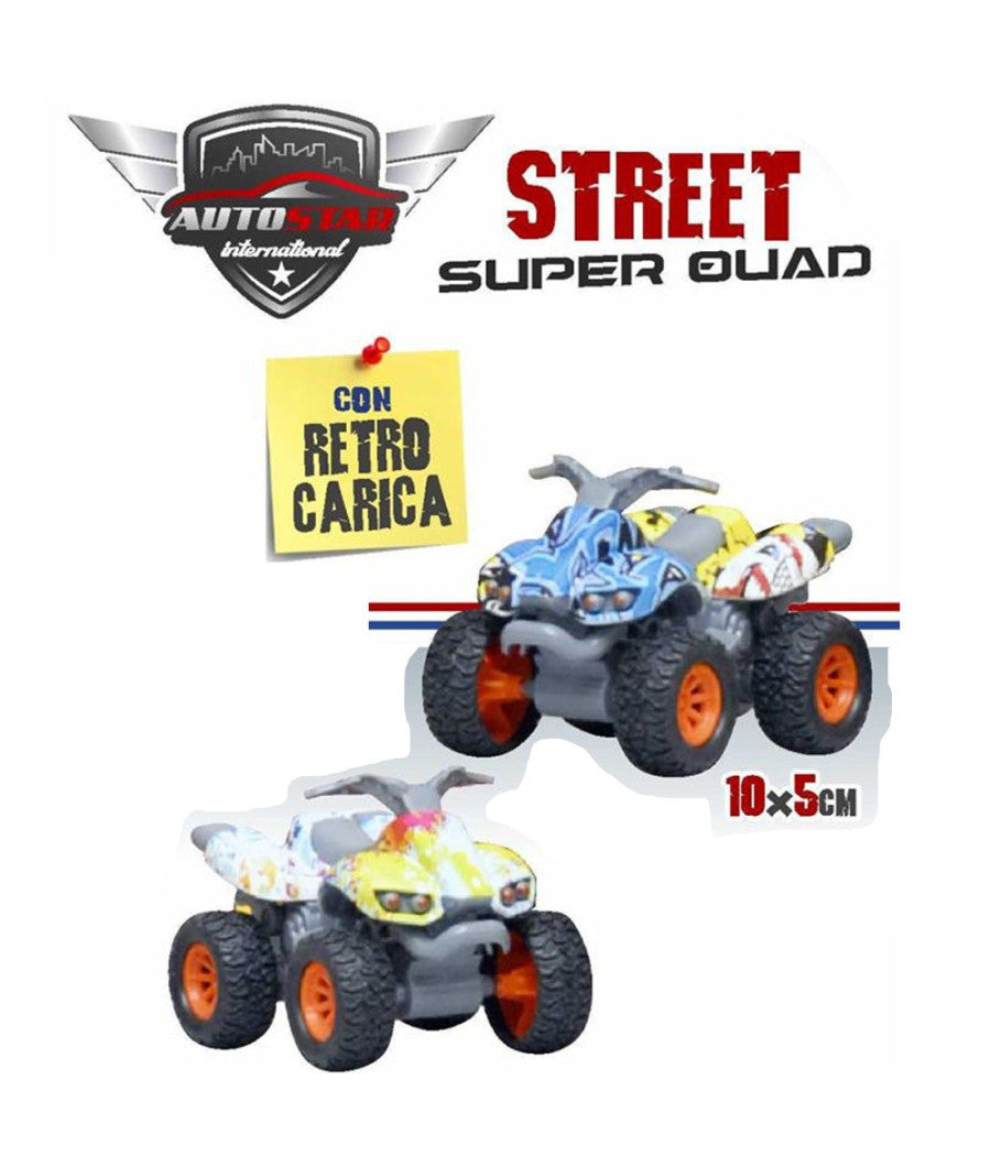 Super Quad In Metallo Con Frizione Giocattolo Educativo Bambini Con Retro Carica         