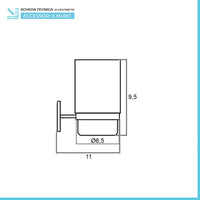 Set accessori a muro 3 pezzi in acciaio cromato e viti incluse Bora 