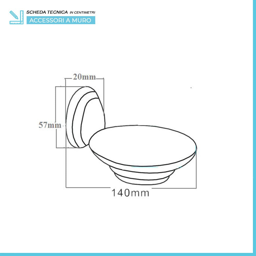 Set accessori a muro 3 pezzi in acciaio cromato viti incluse Facile 