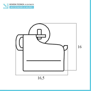 Set accessori a muro 5 pezzi in acciaio cromato e viti incluse Bora 