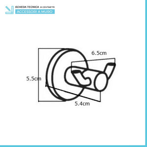 Set accessori a muro 5 pezzi in metallo cromato e ABS viti incluse Sprint 