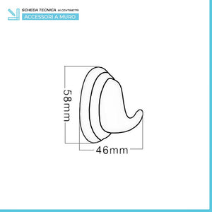 Set accessori a muro 5 pezzi in acciaio cromato viti incluse Facile