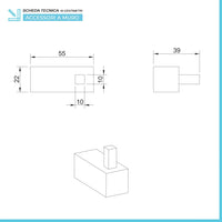 Set accessori a muro 6 pezzi in acciaio cromato e viti incluse Unica 