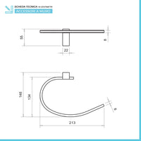 Set accessori a muro 6 pezzi in acciaio cromato e viti incluse Unica 