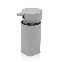 Set accessori bagno dispenser e portaspazzolini da appoggio grigio in abs Tender