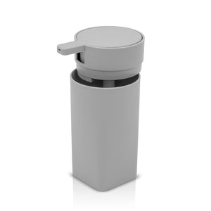 Set accessori bagno dispenser e portaspazzolini da appoggio grigio in abs Tender