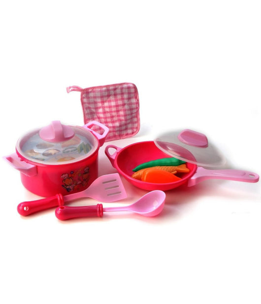 Set Accessori Cucina Con Pentole Padelle E Coperchi Grandi Gioco Per Bambine         