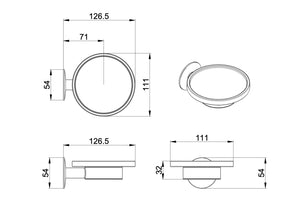 Set 8 Accessori da Bagno in Acciaio Cromato e Vetro Satinato Bonussi