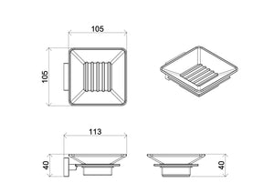 Set 8 Accessori da Bagno in Acciaio Cromato e Vetro Satinato Bonussi