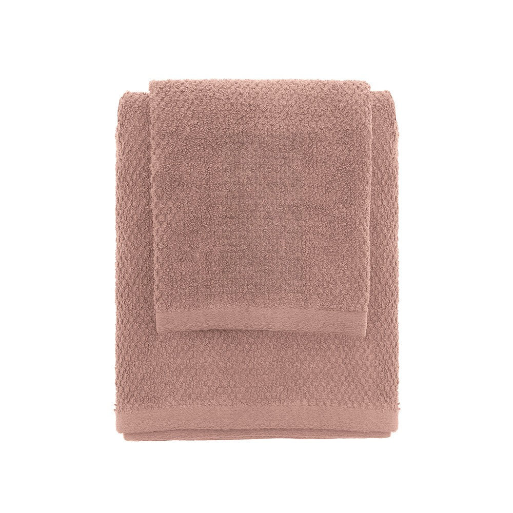 Set asciugamani bagno rosa per viso e ospite in cotone puro Spring