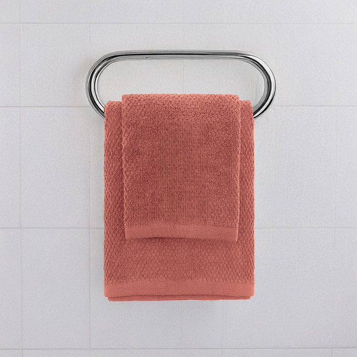 Set asciugamani bagno rosso per viso e ospite in cotone puro Spring