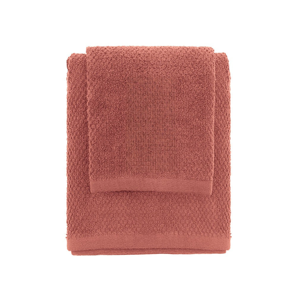 Set asciugamani bagno rosso per viso e ospite in cotone puro Spring