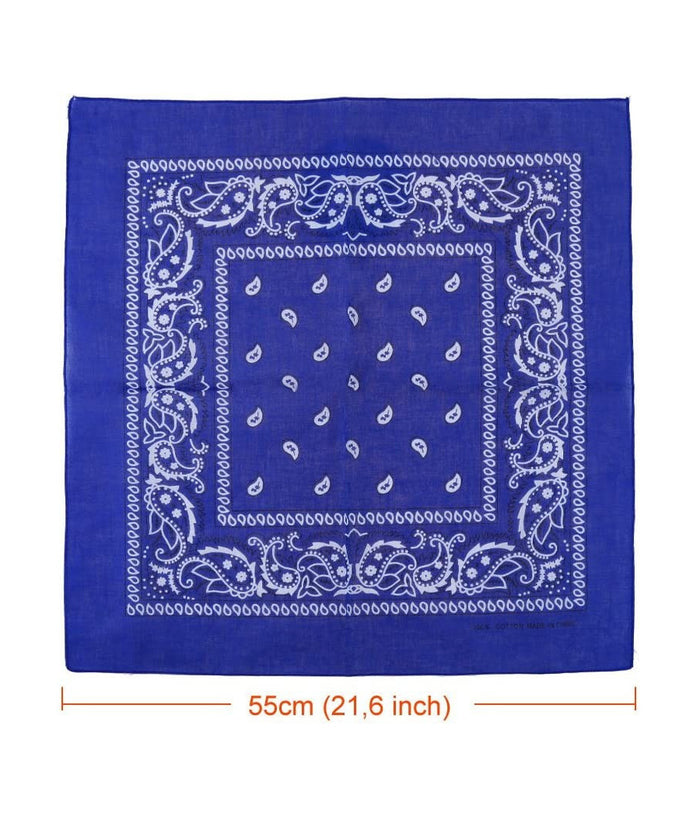 Set Bandana Vari Colori Per Capelli Collo Sciarpa Fazzoletti Da Taschino Cotone         