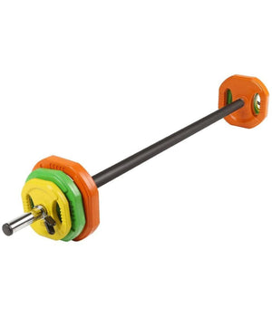 Set Bilanciere Con Dischi Colorati Pesi Da 20kg Per Allenamento Home Gym Fitness         