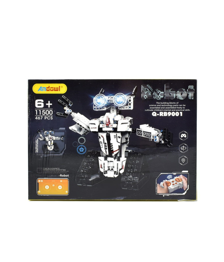 Set Da 467pz Costruzione Robot Ricaricabile Telecomandato Bluetooth App Q-rb9001         