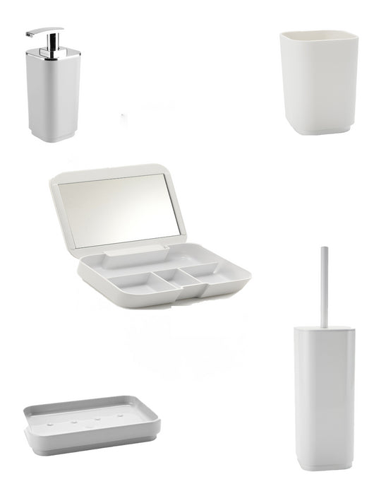 Set da 5 accessori d' appoggio GEDY linea Seventy bianco - Gedy