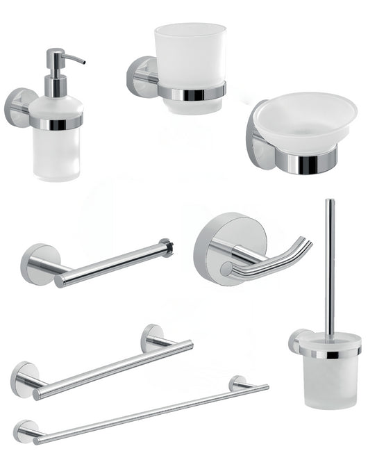 Set da 8 accessori a muro GEDY linea Eros cromato - Gedy