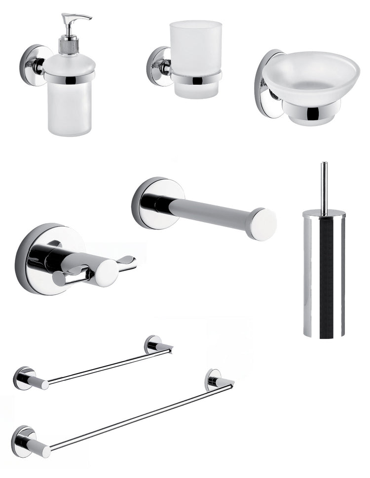 Set da 8 accessori a muro GEDY linea Felce cromato - Gedy