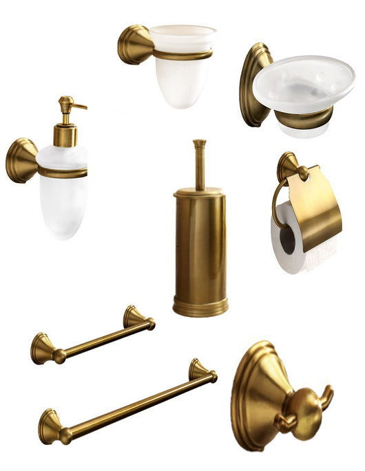 Set da 8 accessori a muro GEDY linea Romance bronzo - Gedy