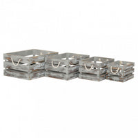 SET DI 4 CASSETTE IN LEGNO PATRICIA