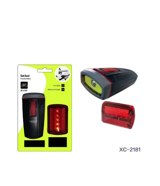 Set Di Luci Led A Batteria Anteriore Posteriore Bici Attacco Universale Dt-2181         