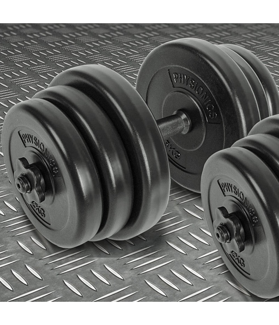 Set Di Manubri Componibili Pesi Regolabili Fitness Palestra Dumbbell 10 Kg Total         