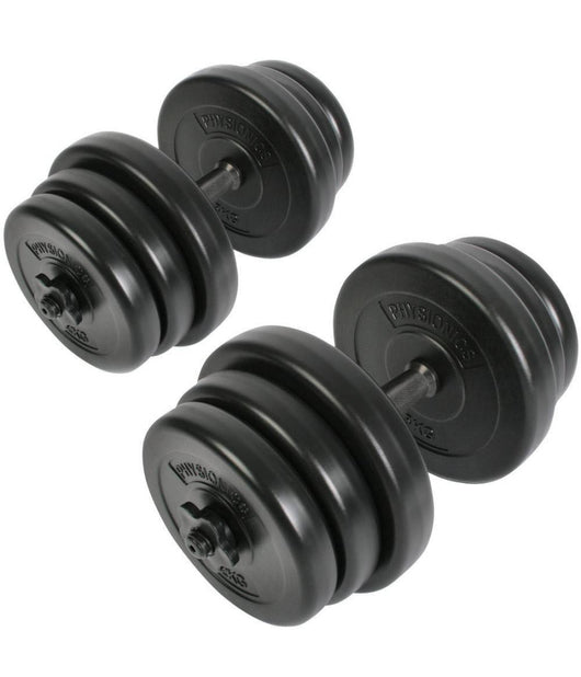 Set Di Manubri Componibili Pesi Regolabili Fitness Palestra Dumbbell 20 Kg Total         