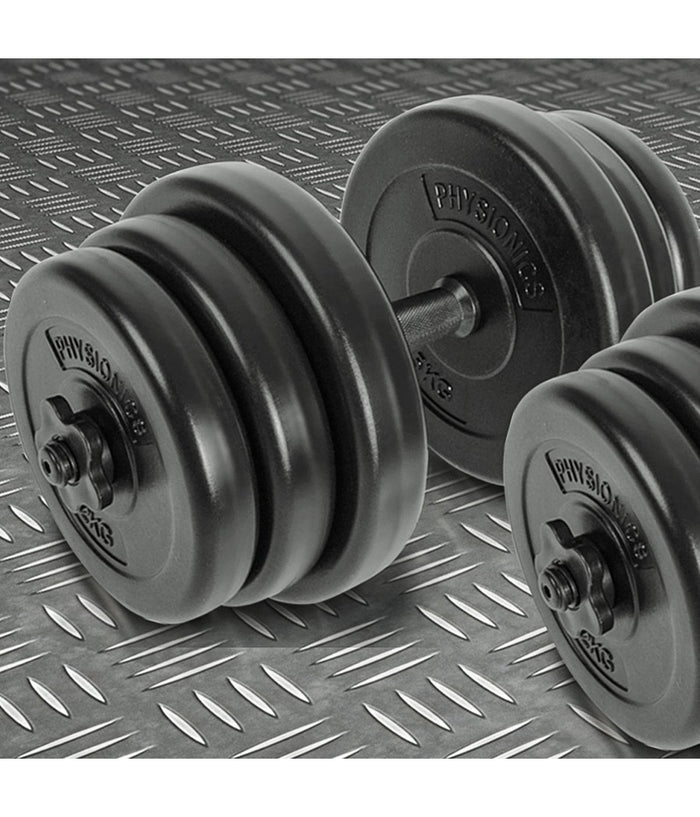 Set Di Manubri Componibili Pesi Regolabili Fitness Palestra Dumbbell 20 Kg Total         