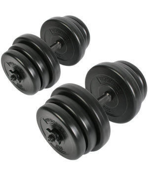 Set Di Manubri Componibili Pesi Regolabili Fitness Palestra Dumbbell 30 Kg Total         