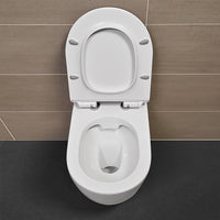 Sanitari Filomuro Rimless Serie Tokyo wc senza brida + bidet + copriwc rallentato