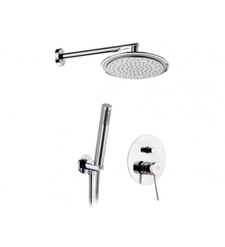 Set doccia con soffione, doccia minimale e miscelatore - serie minimal cod 76250