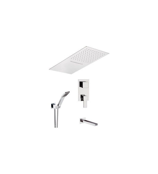 Set doccia con soffione ultrapiatto - serie qubika cascata cod 76430