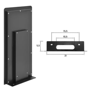 Set doccia incasso Kubo nero opaco con soffione a muro 25x52 e kit doccia