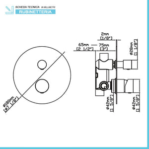 Set doccia incasso satinato con soffione 25 e kit doccia completo Gemini