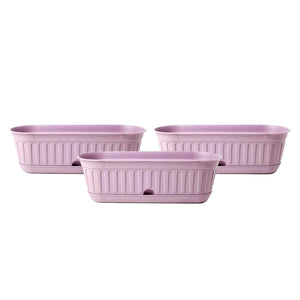 Etika Small - Set da 3 fioriere, colore lavanda