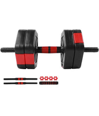 Set Manubri Bilanciere Con Biella Regolabili 15kg Allenamento Corpo Palestra Casa         