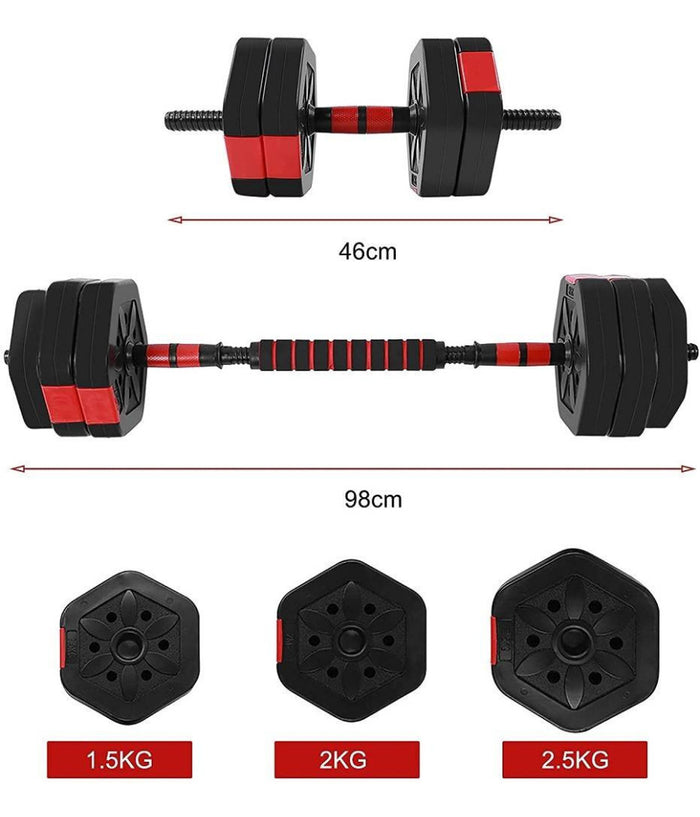 Set Manubri Bilanciere Con Biella Regolabili 25kg Allenamento Corpo Palestra Casa         