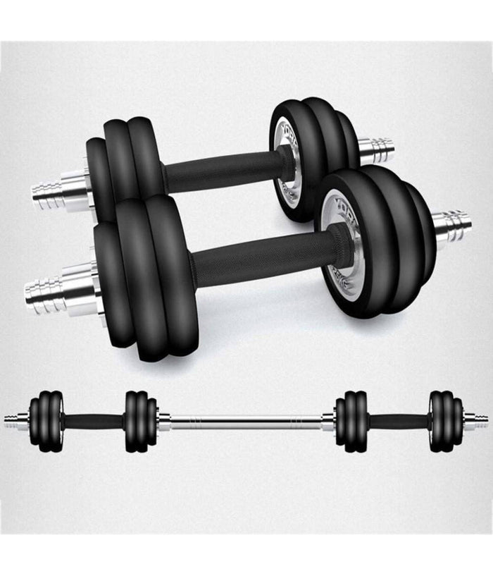 Set Manubri Regolabili Dumbbell 30kg Manubrio Elettrolitico Bilanciere Palestra         