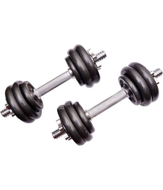 Set Manubri Regolabili Ghisa Da 15 Kg Per Bodybuilding Fitness Sollevamento Pesi         